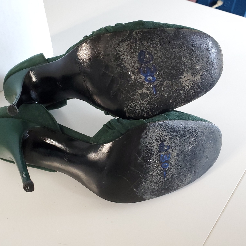 Balenciaga Green Suede Stiletto Heels 39 = US 9 - Picture 5 of 7